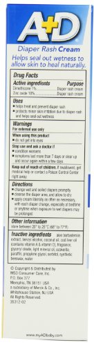 A+D Diaper Rash Cream, Dimethicone Zinc Oxide Cream, 4 oz (113 g) (Pack of 4)