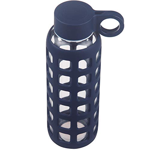 image for ORIGIN Best BPA-Free Borosilicate Glass Water Bottle with Fun Square S