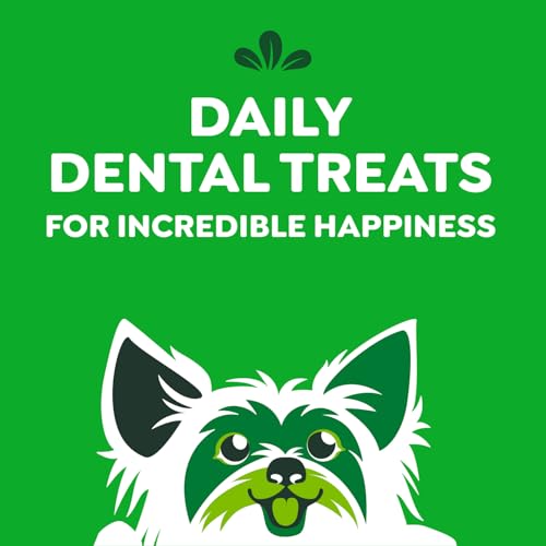 GREENIES Dog Treats Original Teenie Natural Dental Care, (43 Treats) 12oz. Pack | Cleans to gumline, dogs 2-7 kg, vet-recommended, Vitamin E immune support, calcium for bones, natural ingredients, adult dogs
