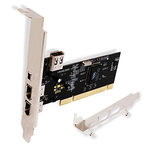 LinksTek PCI FireWire Card for Windows 98/2000/2003/XP/Vista/7/8/8.1/10/Server(32/64bit) Desktop PCs-IEEE 1394A FireWire 400-6Pin X3 Ports and 4Pin X1 Port-Include Low Profile Bracket(PCI-1394A) - Thumbnail 6