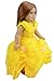 dreamtoyhouse American Girl Doll Clothes Princess Belle Royal Ball Gown Party Dress & Golden Crown for 18 Inch Dolls