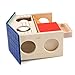 BWOGUE Pet Small Animal Hideout Hamster House Deluxe Two Layers Wooden Hut Play Toys Chews