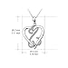 YFN 925 Sterling Silver Infinite Eternal Love Heart Pendant Necklace Charms 18