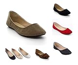 REFRESH DEMI-05 Women's Round Toe Ballet Flats