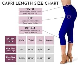 SATINA High Waisted Capri Leggings for Women