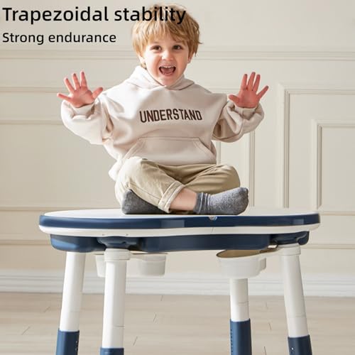 Multi Activity Table, Play Table and Building Blocks Toy, Study Table with Storage, with 1 Chair, Toddler Multi Activity Play Table, Double-Sided Tabletop