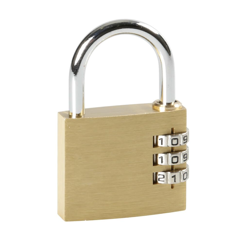 LAMPA 65432 Brass Padlock with Variable Combinations, 40 mm