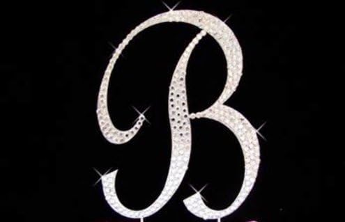 Perfectmaze Rhinestone Cake Toppers Collection Wedding Anniversary Cake Decoration (B)