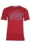 Ultra Game NBA Cleveland Cavaliers Men's Brushed Reflective Logo Tee Shirt, Medium, Wine