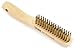 Forney 70519 Wire Scratch Brush, Brass with Wood Shoe Handle, 10-1/4-Inch-by-.012-Inch