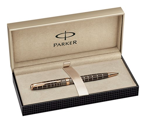Parker brown rubber lacquer, ballpoint pen with medium …