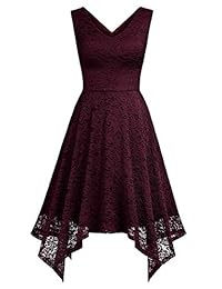 Miusol Vestido de fiesta sexy con cuello en V sin mangas