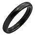 MJ 3mm Beautiful Black Ceramic Wedding Ring Classic High Polished Band