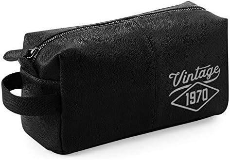 50th Birthday Gift Men's Wash Bag Vintage Keepsake Funny Gift Novelty Unique Gift Idea (Black), 26x13x11