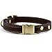 CHEDE Luxury Real Leather Dog Collar - Handmade for Small Dog Breeds with The Finest Genuine Leather That is Stylish, Soft, Strong and Comfortable - Brown