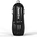 Car Charger PowerJive Dual-Port High-Speed 2.1A USB Car Charger Auto Adapter for Apple iPhone 6 6 Plus 5s 5c 5 4s 4, Samsung Galaxy S5 S4 Note 4, Nexus 6 5 4 7 9, Apple iPad Air Mini 2, Motorola Moto G/Moto X, HTC One M8 and other USB powered devices (Black)