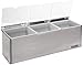 San Jamar B6183INL EZ-Chill Stainless Steel Condiment Center with Individual Notched Lid, 18