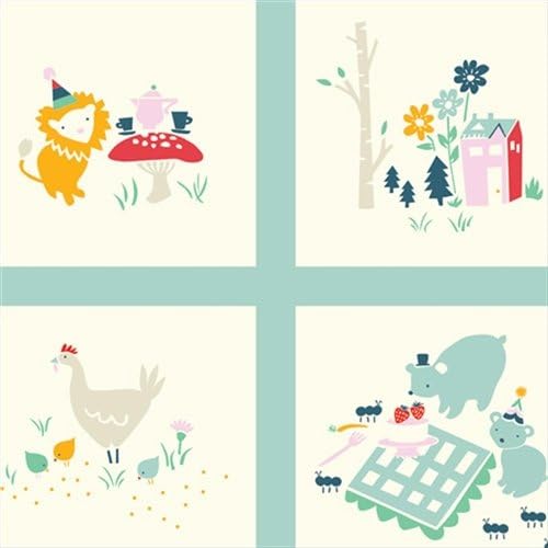 Everyday Quilt - Everyday Party - Organic Cotton - Birch - Picnic Bears Forest (Yard)