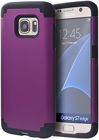 Galaxy S7 Armor Case, X-Master® [Shock Absorption] [Minimalism Series] Hybrid Dual Layer Armor Defender Protective Case Cover for Samsung Galaxy S7 5.1 inch (2016) (black+purple)