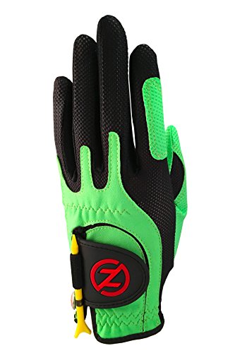 Zero Friction Junior Golf Gloves, Left Hand, One Size Golf, Lime Green