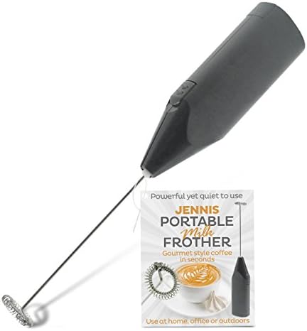 Jennis Handheld Portable Milk Frother Quietly Makes Perfect Foam in Seconds