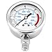 Hydraulic Pressure Gauge, 60MPA/9000PSI Base Entry NPT1/4 Pressure Gauge