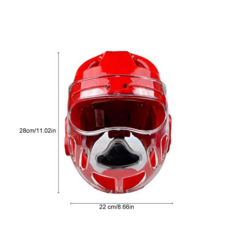 Owlhouse Taekwondo Headgear, Sport Head Guard Boxing Headgear with Face Shield, Head mask Karate Head Boxing Sanda mask Helmet Fencing for Adult Children Men Women
