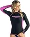 Cressi Man Long Sleeve Rash Guard, black/pink, XXL