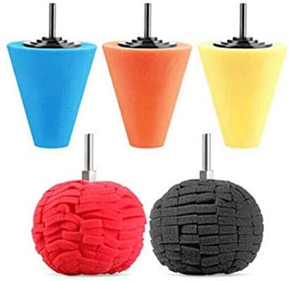 Sunshinelife ポリッシャー バフ コンパウンド スポンジ 研磨バフ スポンジバフ ドリル 洗車 ワックス 用 カーポリッシャー 車 汎用 電動カーポリッシャー 洗車用 精密 金属 車輪 ジュエリー セラミックス 鏡面 垢取り 研磨艶出5枚の研磨スポンジパッド