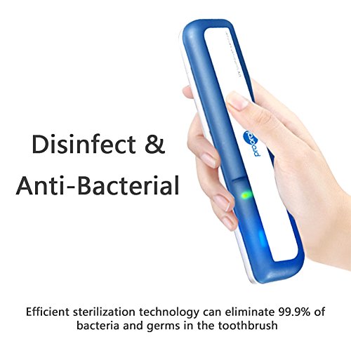image for HaloVa Toothbrush Sanitizer, Battery-powered Portable Kill Bacteria Ge