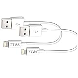 TT&C iPhone Lightning Short Cable [ 3 inch White 2 Pack ] Supreme Quality Syncing and Charging Cable Data Cord for iPhone 8