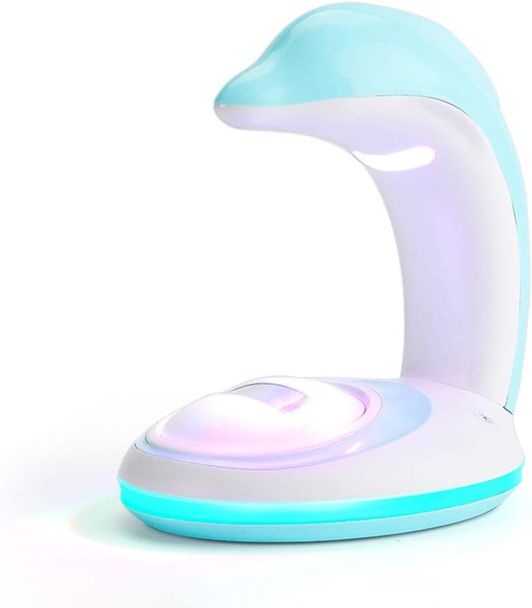 Dolphin Rainbow Lamp, USB Powered LED Rainbow Color Changing Projector Light, Home Bedroom Night Lights for Kid's Room Bedside Decoration,Blue
