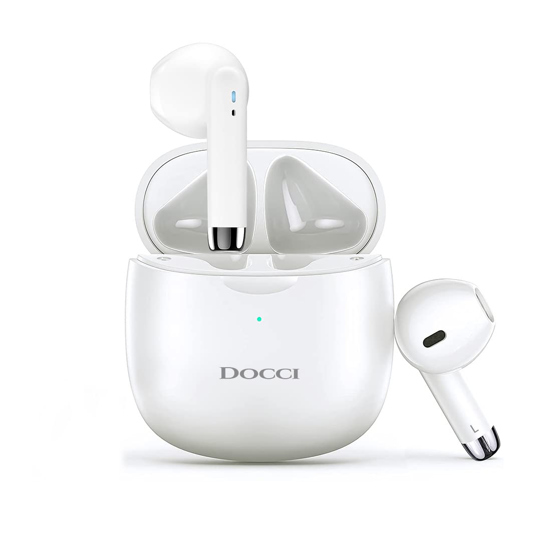 Docci Pro Bluetooth Wireless Earbuds Headset Headphones - White