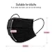 FWPP 4 Layer Thicker Earloop Disposable Face Masks 50 pcs Dream Black