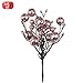 KI Store Rose Gold Christmas Tree Picks Stems Pack of 9 Artificial Glittered Berry Stems Rose Gold Tree Ornaments Decoration for Xmas Tree Halloween Wreath Garland Handcraft