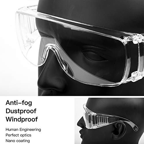LianSan Safety Glasses Over Eyeglasses For Women - Anti-Fog Goggles Fit Over...