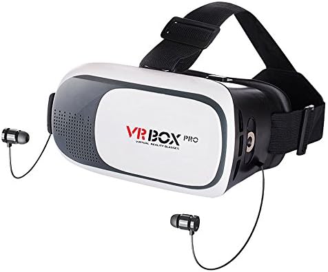 VR Headset ,Virtual Reality 3D VR Glasses - Bluetooth Retractable Earphone,Magnet Control Compatible with Google APPs,Suitable for 3.5-6" Smart Phone