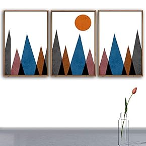 3 Piece Framed Canvas Wall Art for Living Room, Bedroom Nordic Simple Style Canvas Prints for Modern Home Decoration Ready to Hang - 16"x24"x3 Panels