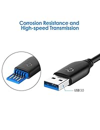 Rankie - Cable USB 3.0 (tipo A a tipo A, 1 unidad) 6 patas