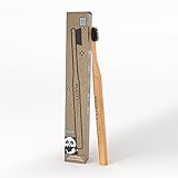 PURITY BRUSH - Binchotan Charcoal infused Biodegradable BAMBOO Toothbrush - 100% natural, plant based, BPA free, in recycled packaging.