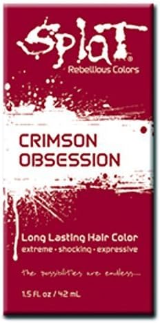 Splat Singles Hair Color Dye Foil Packs 1.5 Oz Semi-permanent Color Colour (Crimson Obsession) by Spalt