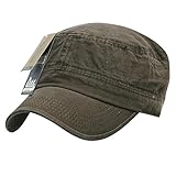ililily Military Vintage Biker Cotton Cadet Cap Stretch Flex Back (cadet-420)