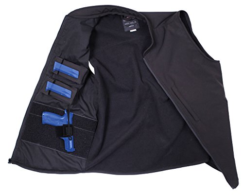 Rothco Concealed Carry Soft Shell Vest, S, Black