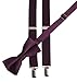 Matching Plum Adjustable Suspender and Bow Tie Sets, Kids to Adults Sizing (Youth 40