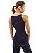 PattyBoutik Women Crew Neck Sleeveless Ribbed Knit Top (Navy Blue Medium)