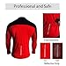 Przewalski Men's Cycling Jersey Winter Thermal Long Sleeve Fleece Cycling Jacket with 3 Rear Pockets