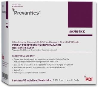 MCK40702300 - Professional Disposables Impregnated Swabstick Prevantics Sponge Tip NonSterile