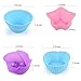 LENK Silicone Cupcake Liners,24 Pieces Nonstick Nonstick Reusable Muffin Cups for Kids Baking, 4 Shapes Round Star Heart Rose,Multi Colors
