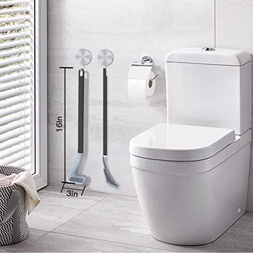 Golf Toilet Brush, Silicone Toilet Cleaning Brush, Golf Brush Head Toilet Brush, Long-Handled Golf Clubs, TPR bristles, Fast and efficient Cleaning of The Toilet, for Bathroom Toilets (Black)