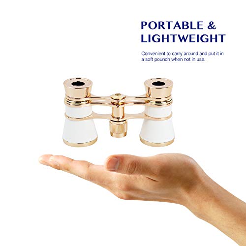 1 Aomekie+Opera+Glasses+Binoculars+3X25+Theater+Glasses+Mini+Binocular+Compact+with+Chain+for+Adults+Women+Kids+in+Musical+Concert+White